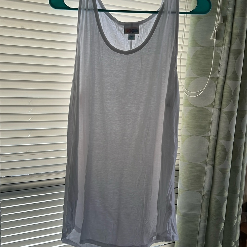 Lularoe white tank top size 2XL